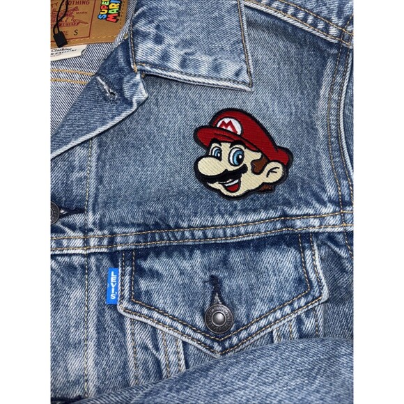 LEVI'S NINTENDO SUPER MARIO Men's VINTAGE FIT TRUCKER DENIM JACKET Size S NWOT - Picture 4 of 16